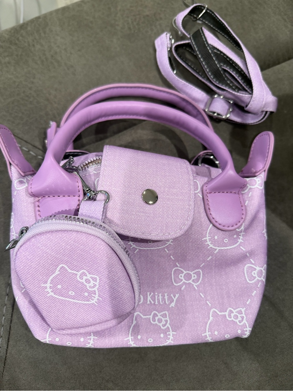 New Hello Kitty Lilac Mini Handbag with Coin Pouch